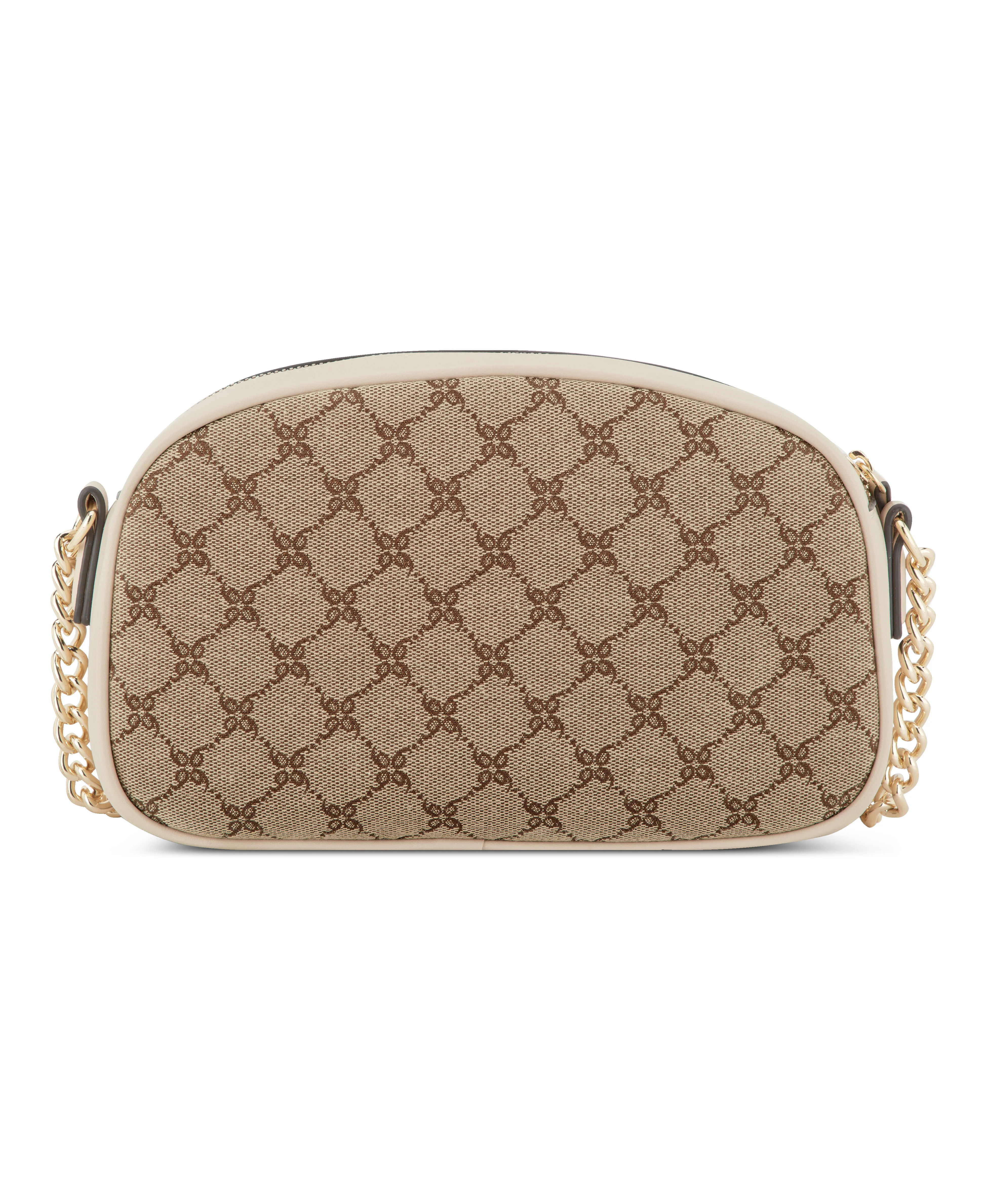 NINE WEST HANDBAGS CALISA CAMERA CROSSBODY MOCHA LOGO/BEIGE - Image 3