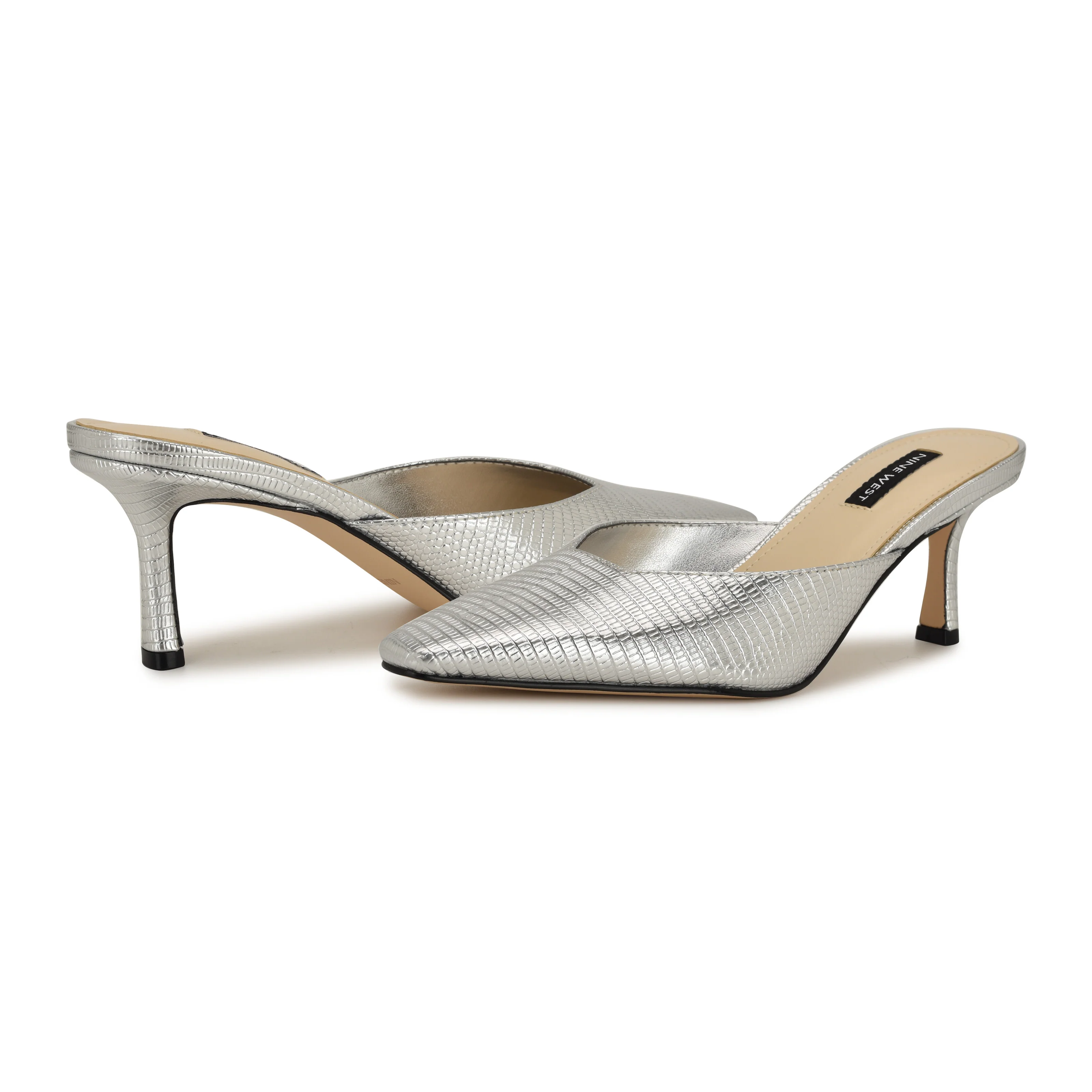 NINE WEST CAMENLA3 SILVER/NEW METALLIC LIZARD PU - Image 7