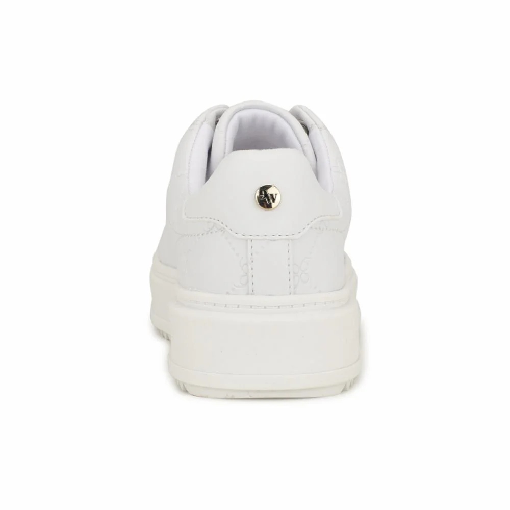 Nine West DELEN3 WHITE/WHT/9S LOGO EMB NAPPA PU - Image 3