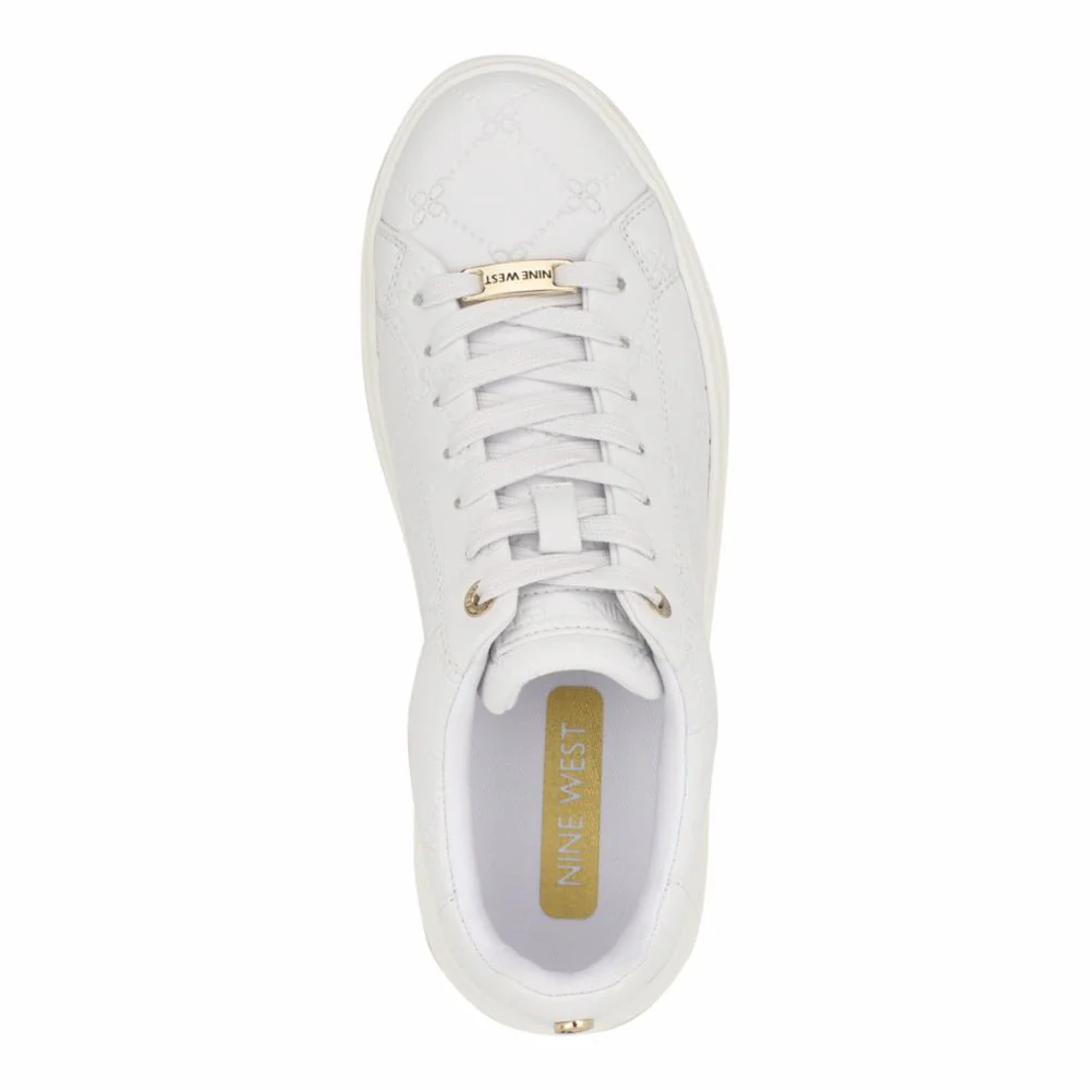 Nine West DELEN3 WHITE/WHT/9S LOGO EMB NAPPA PU - Image 4