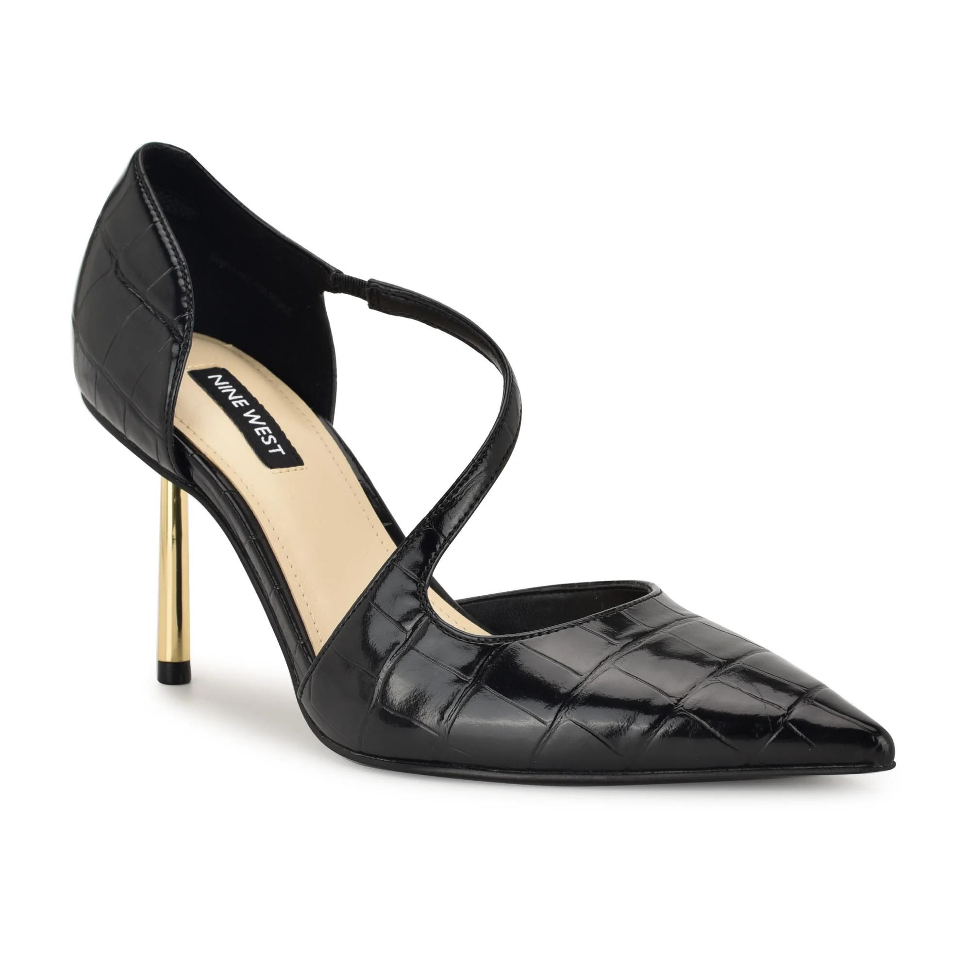 Nine West DOLEN3 BLACK/SHINY SIENA CROCO PU - Image 2