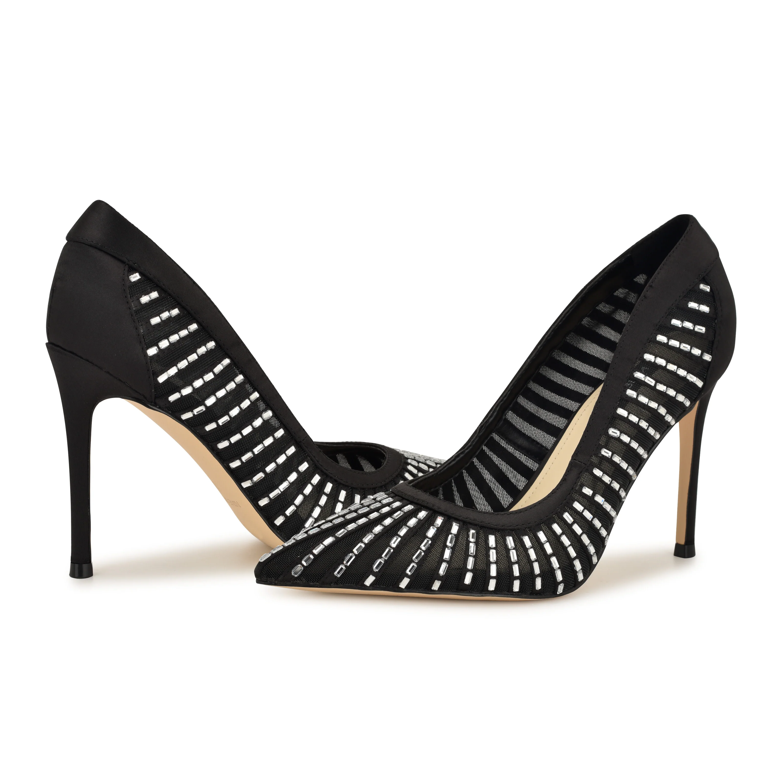 NINE WEST FERESAH2 BLACK/BLACK/CRYSTAL SATIN/FINE - Image 7