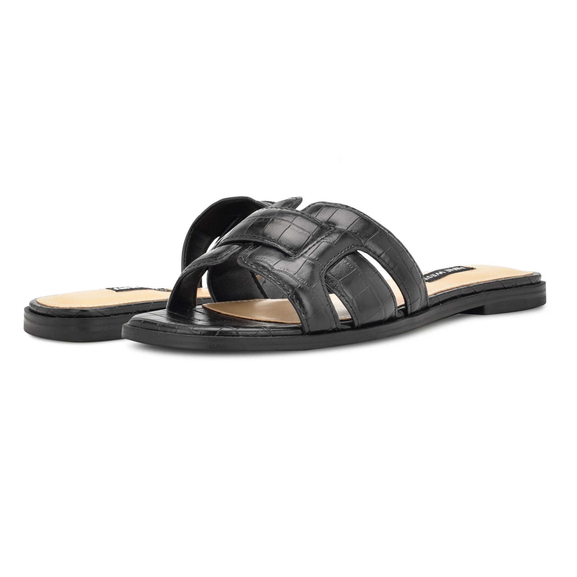 NINE WEST GERMANI3 BLACK/VENICE CROCO PU XK/R244 - Image 6