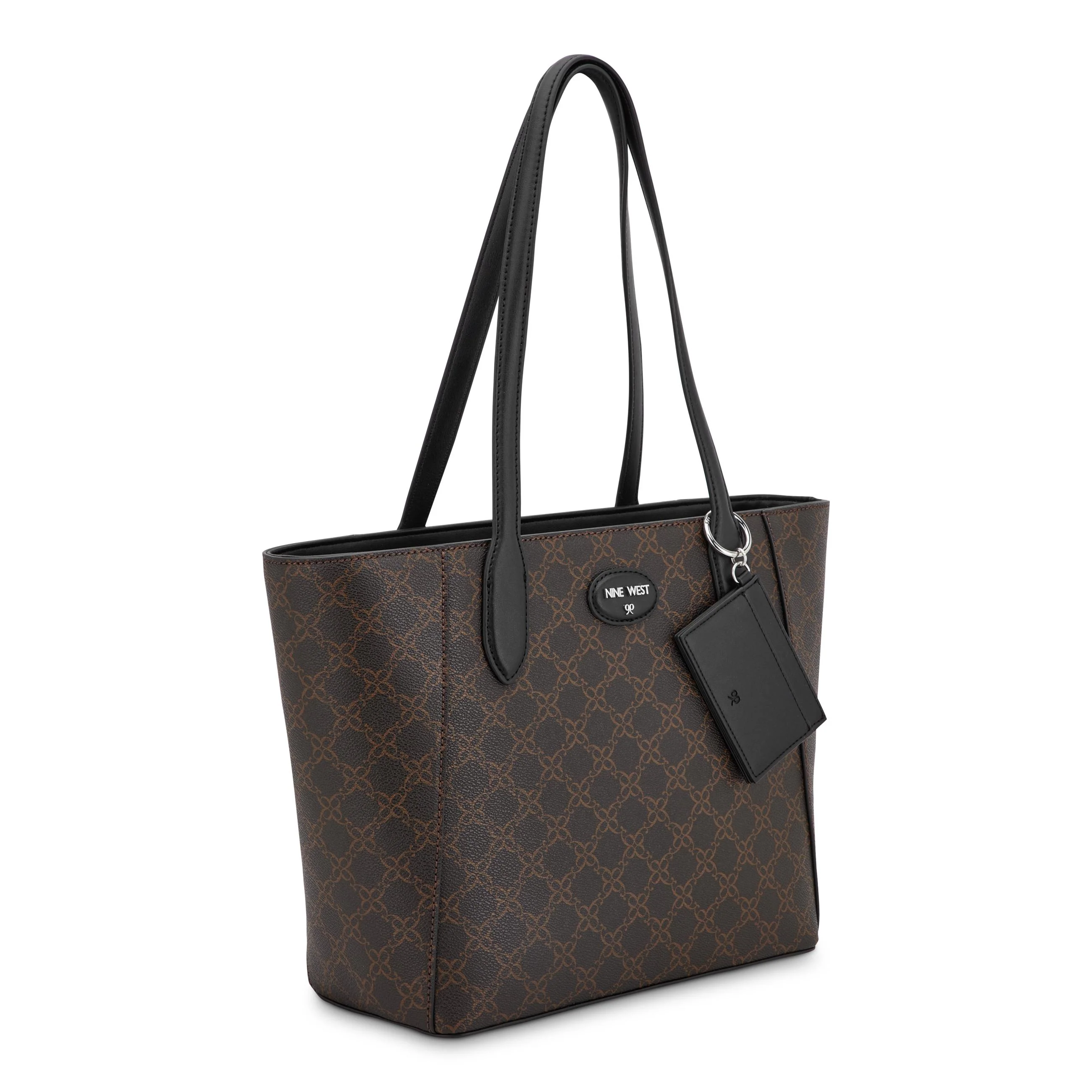 Nine West Handbags ADELINE TOTE BROWN LOGO/BLACK - Image 3