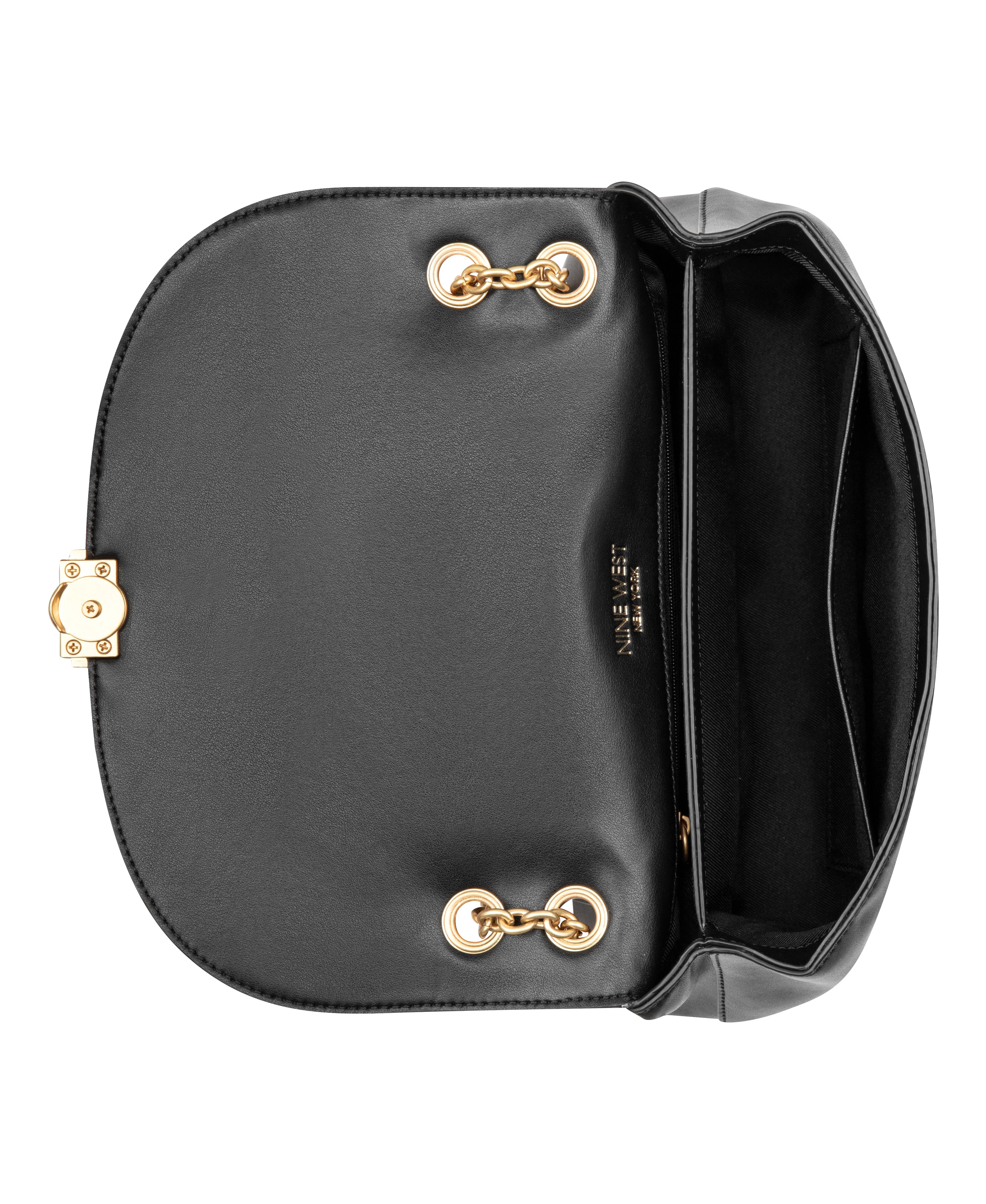 NINE WEST HANDBAGS ARPANA CONVERTIBLE XBODY FLAP BLACK - Image 4