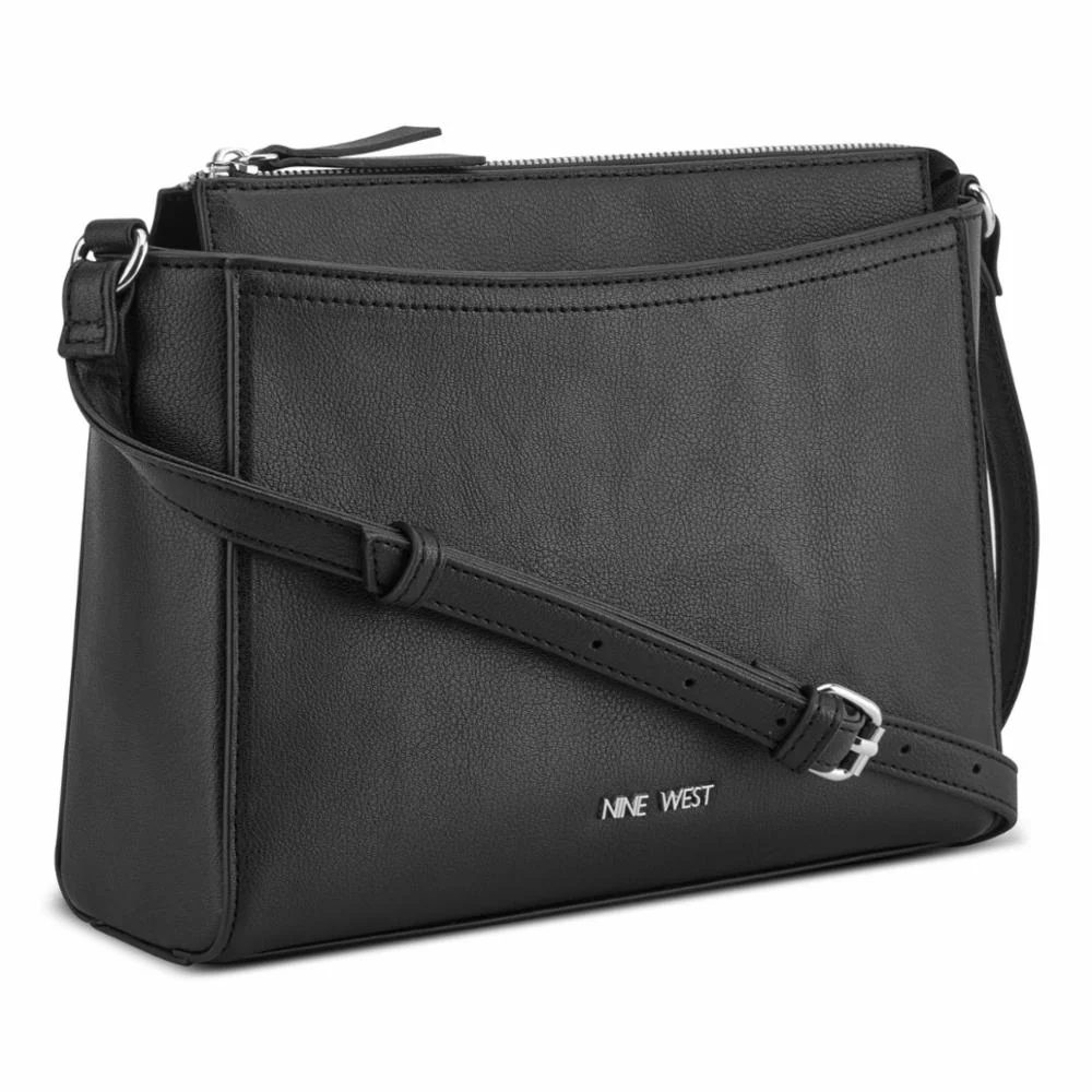 Nine West Handbags BOWIE MINI TOP ZIP CROSSBODY BLACK - Image 2
