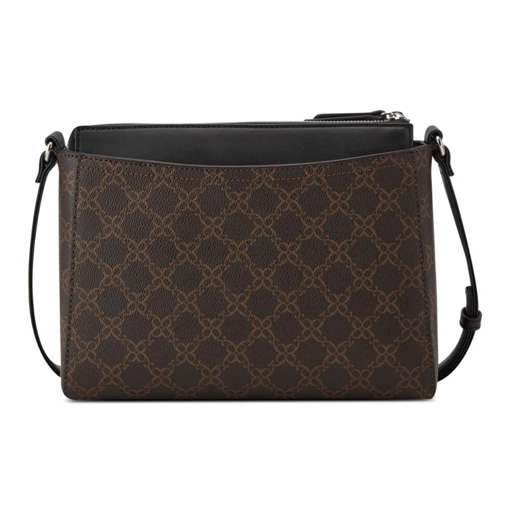Nine West Handbags BOWIE MINI TOP ZIP CROSSBODY BROWN LOGO/BLACK - Image 3