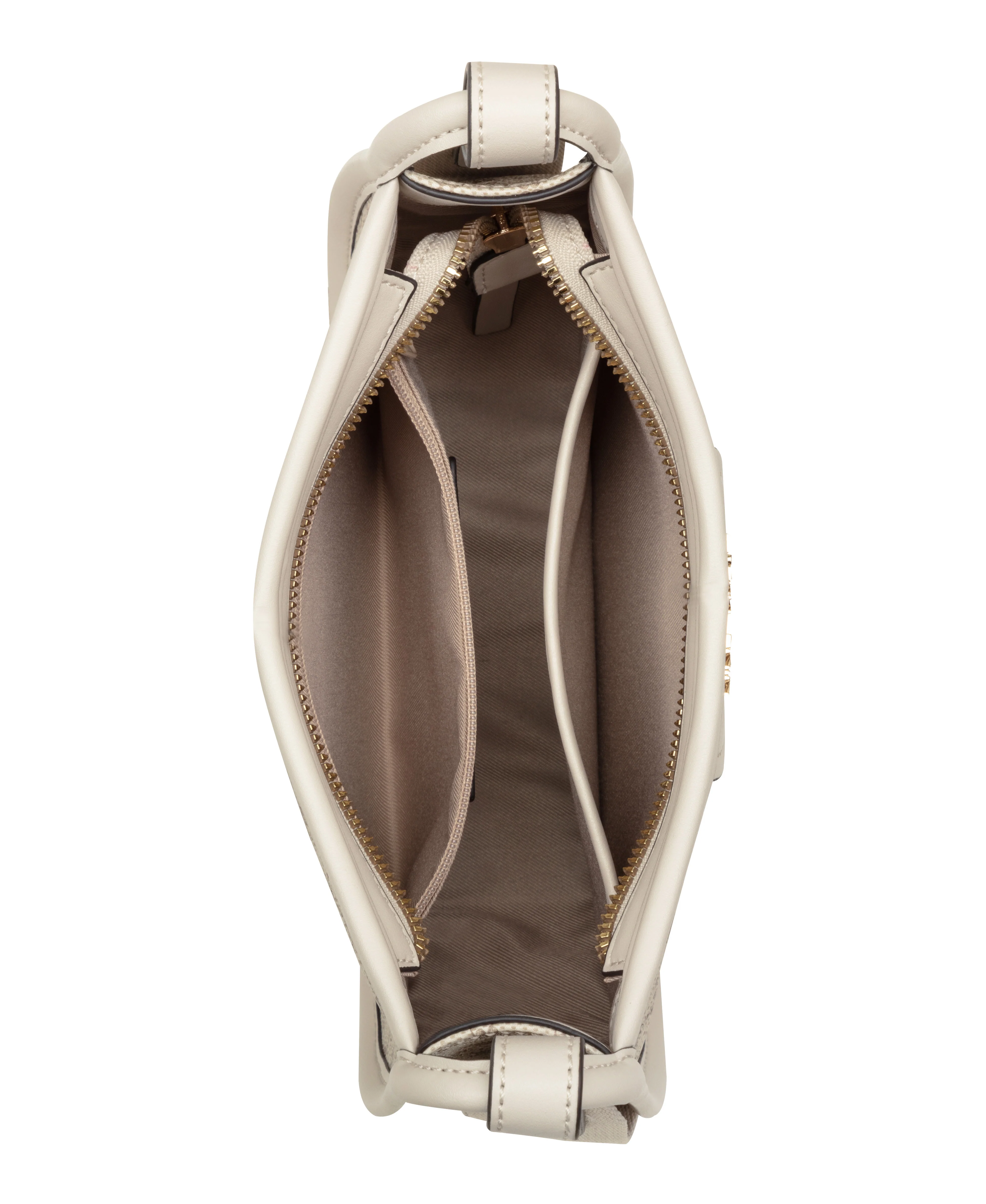 NINE WEST HANDBAGS CALLIOPE SMALL CROSSBODY MUSHROOM LOGO/MILK - Image 4