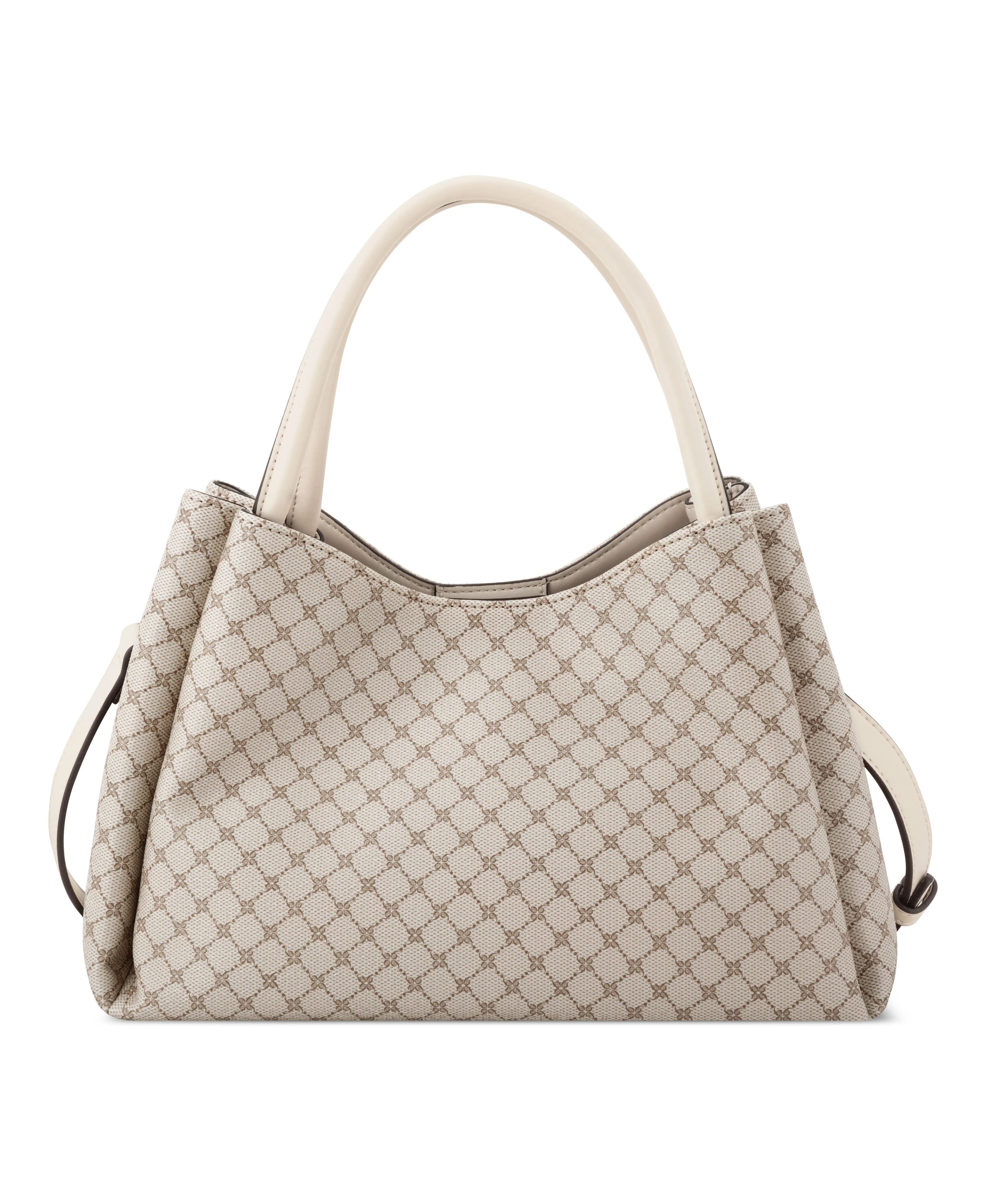 NINE WEST HANDBAGS DORSEY SATCHEL MUSHROOM LOGO/MILK - Image 3