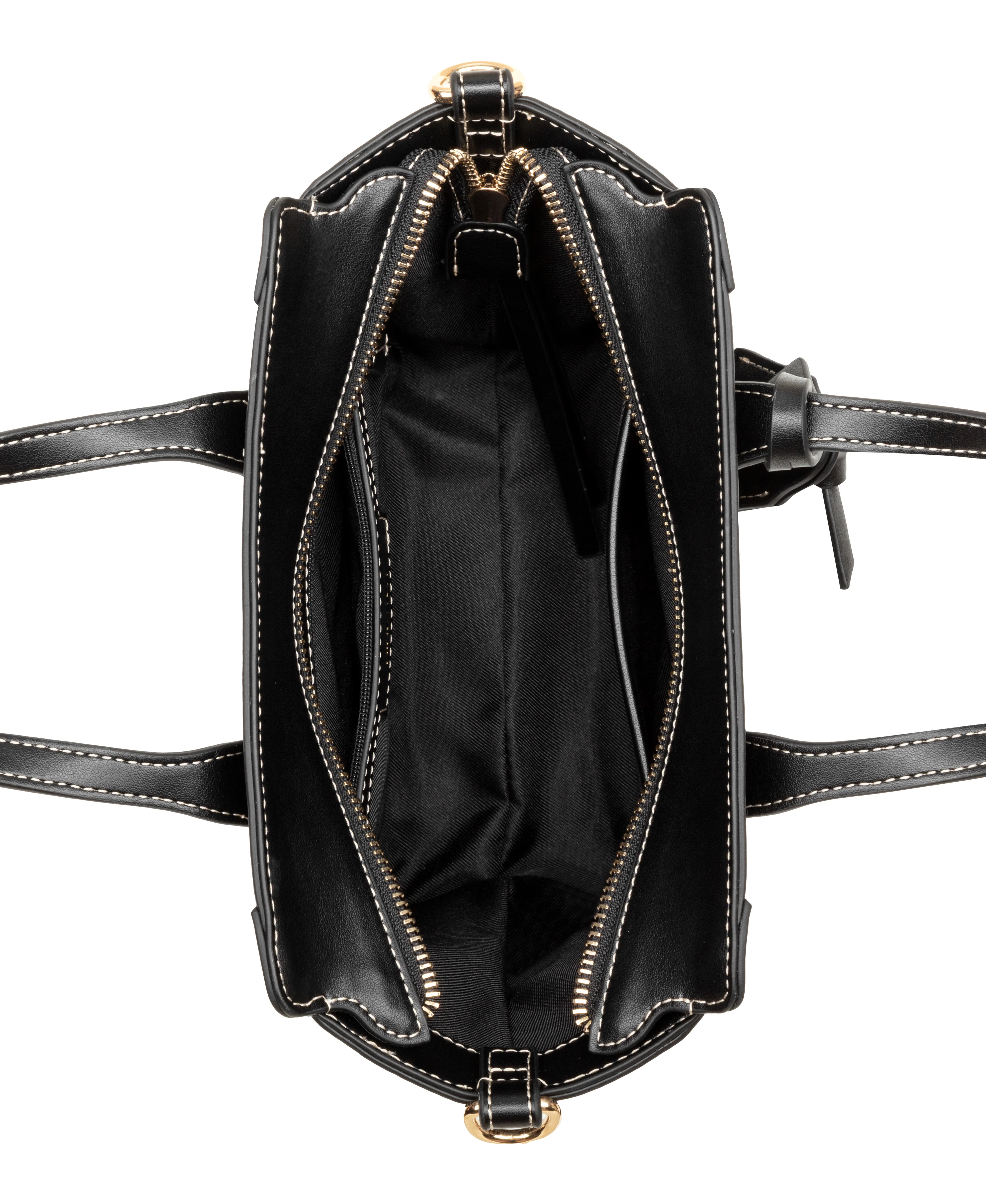 NINE WEST HANDBAGS FLEURA SMALL SATCHEL BLACK - Image 4