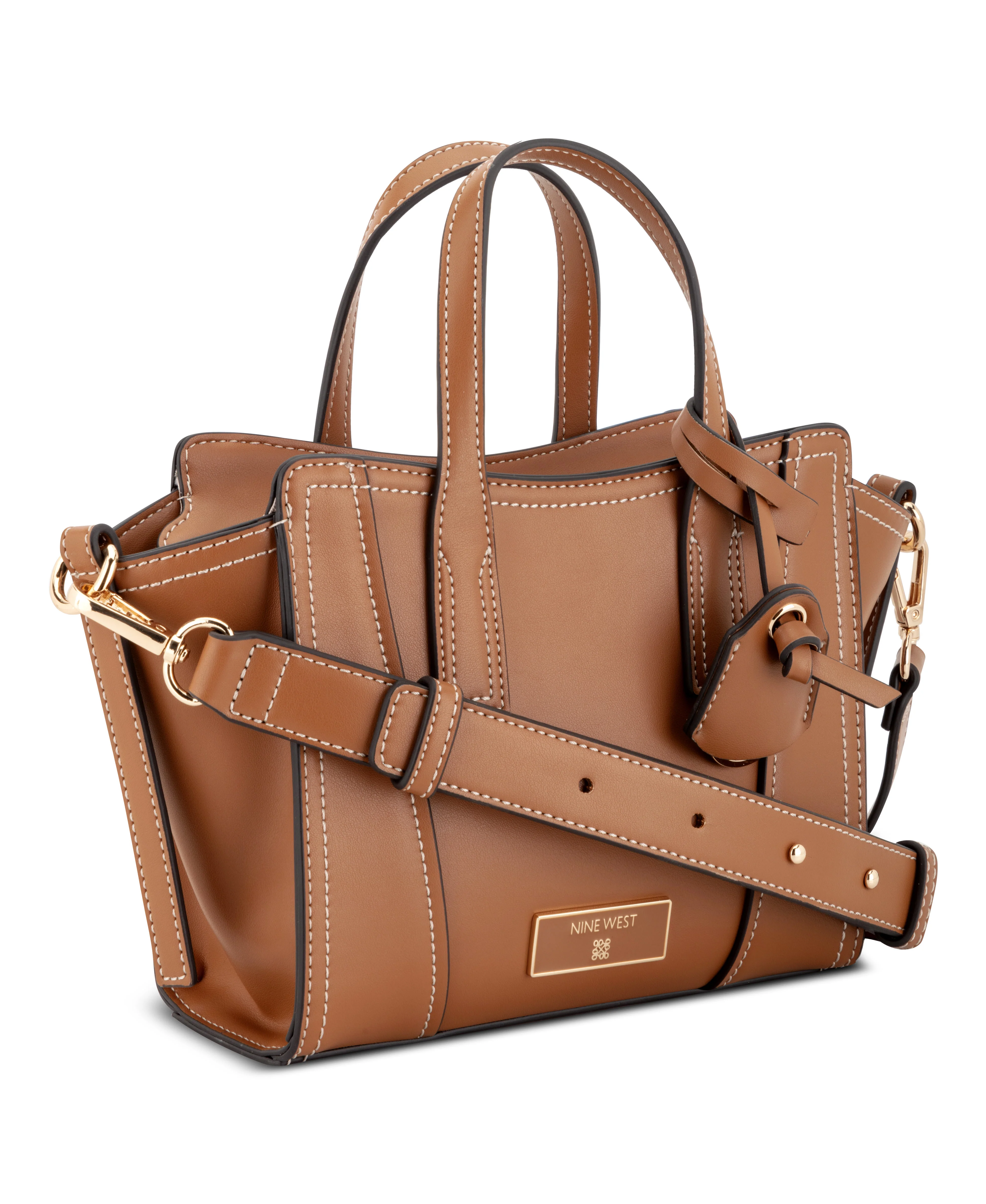 NINE WEST HANDBAGS FLEURA SMALL SATCHEL BRANDY - Image 2