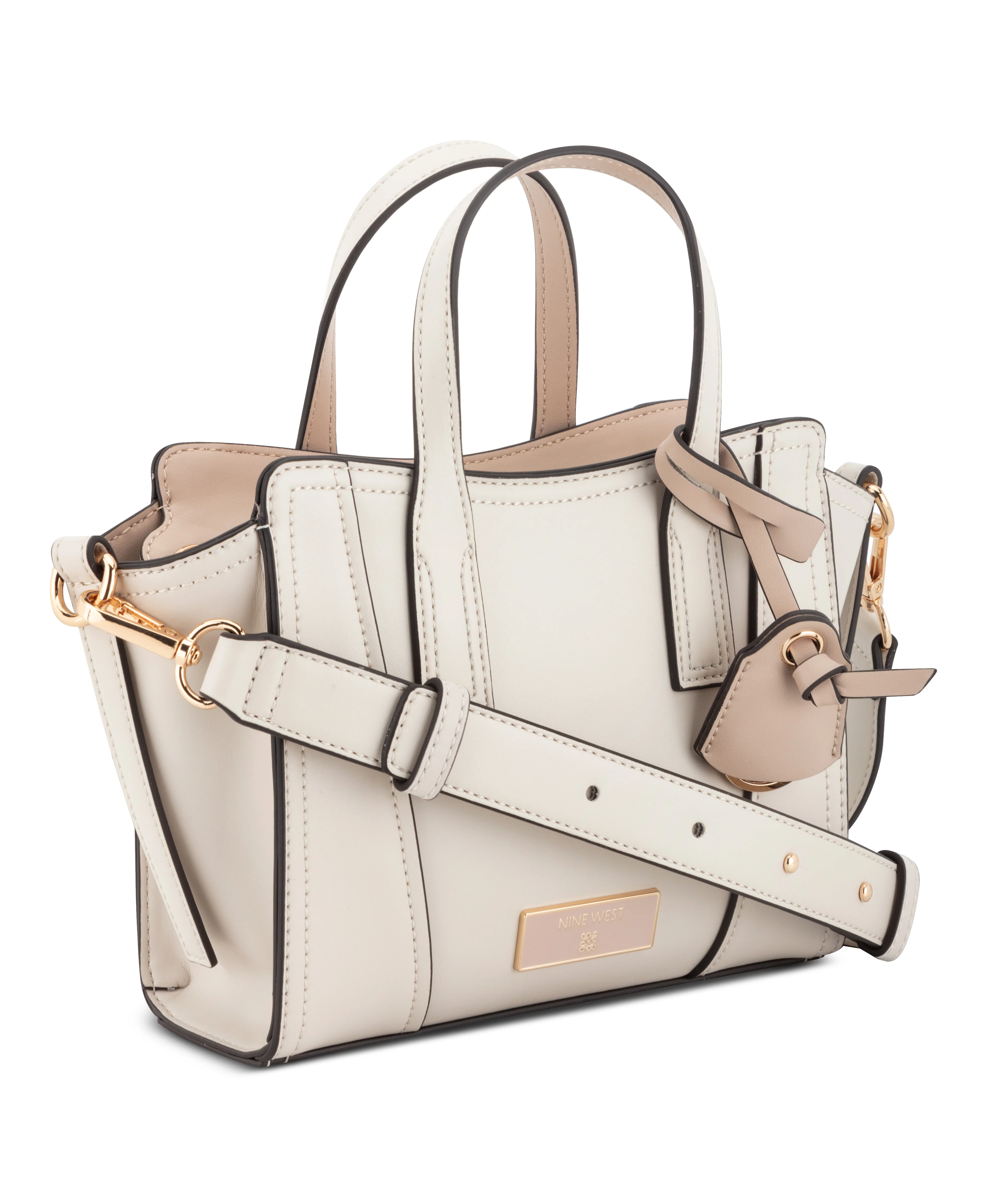 NINE WEST HANDBAGS FLEURA SMALL SATCHEL FAWN/MILK - Image 2