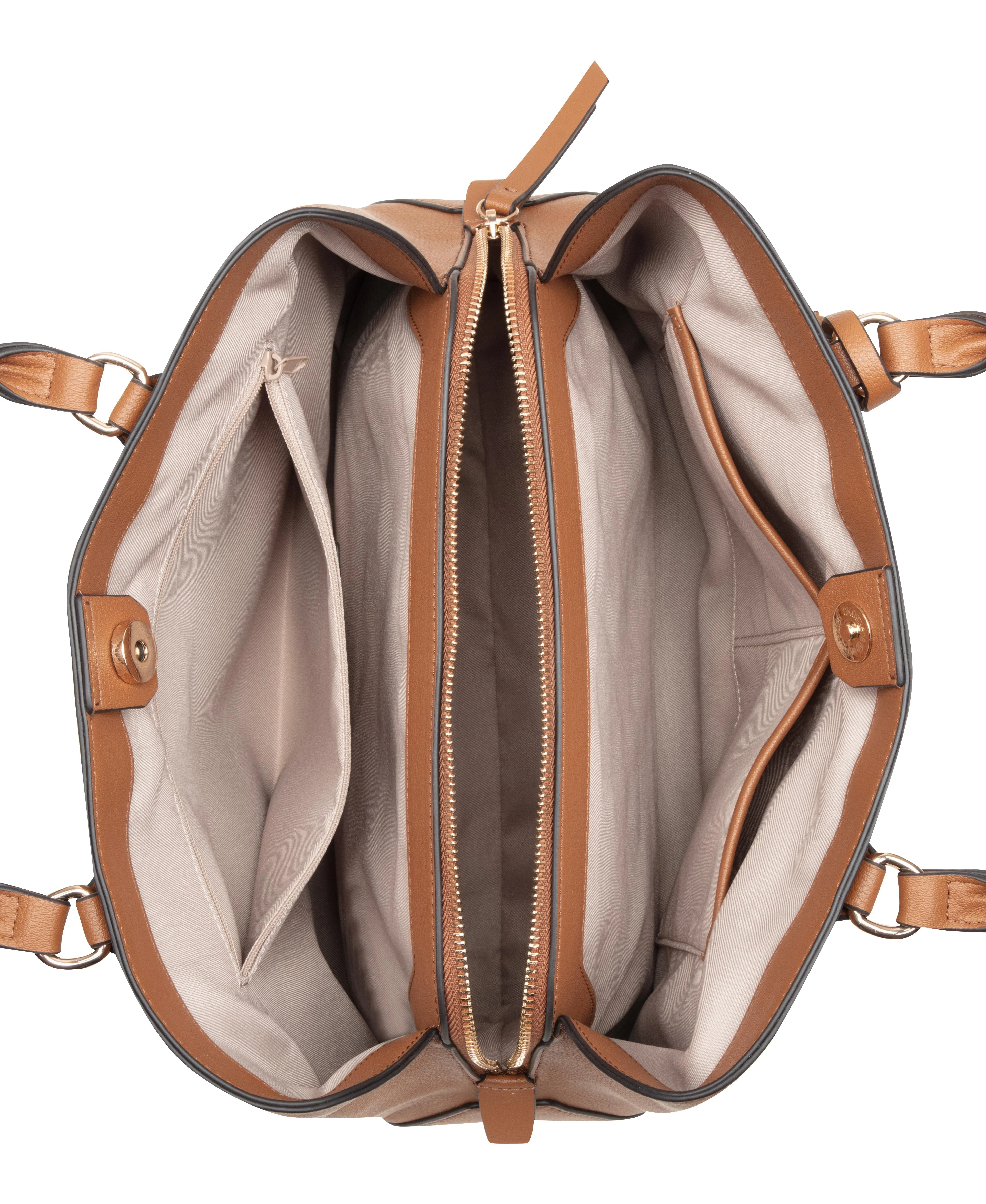 Nine West Handbags LAKELYN 3 COMP CARRYALL BRANDY - Image 4