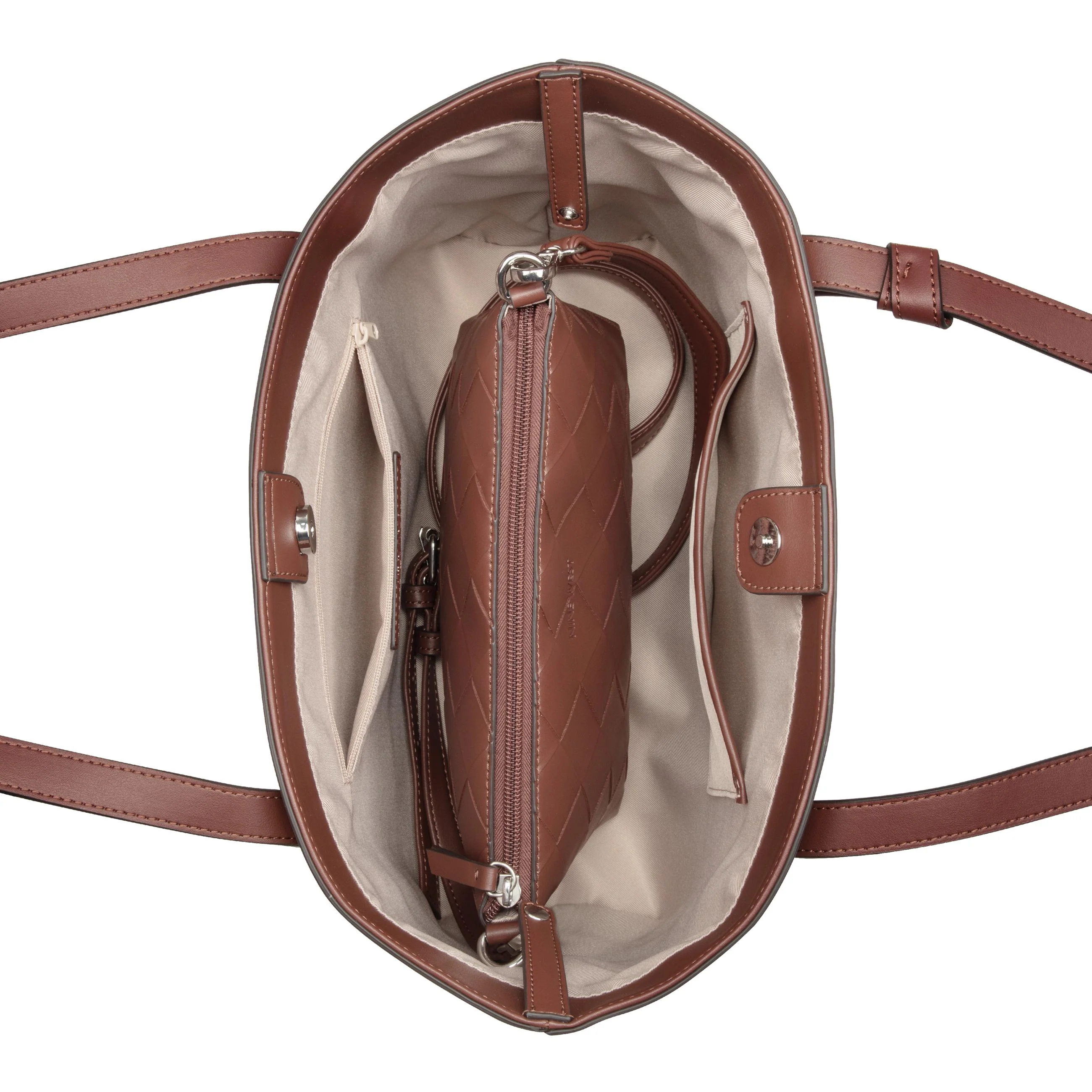 Nine West Handbags RUTHIE 3 COMP CARRYALL MAHOGANY - Image 4