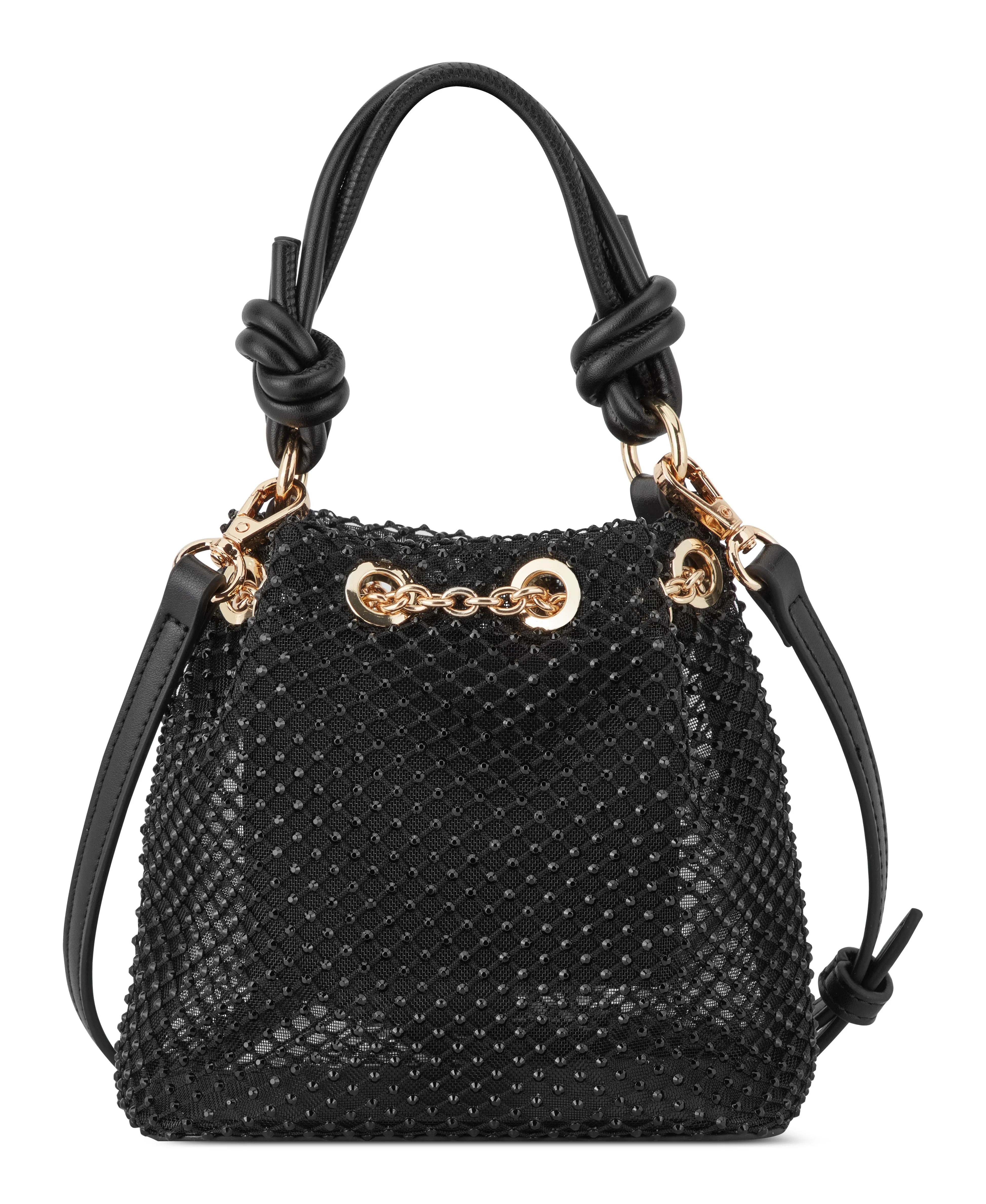 NINE WEST HANDBAGS WRENNA DRAWSTRING BUCKET BLACK - Image 3