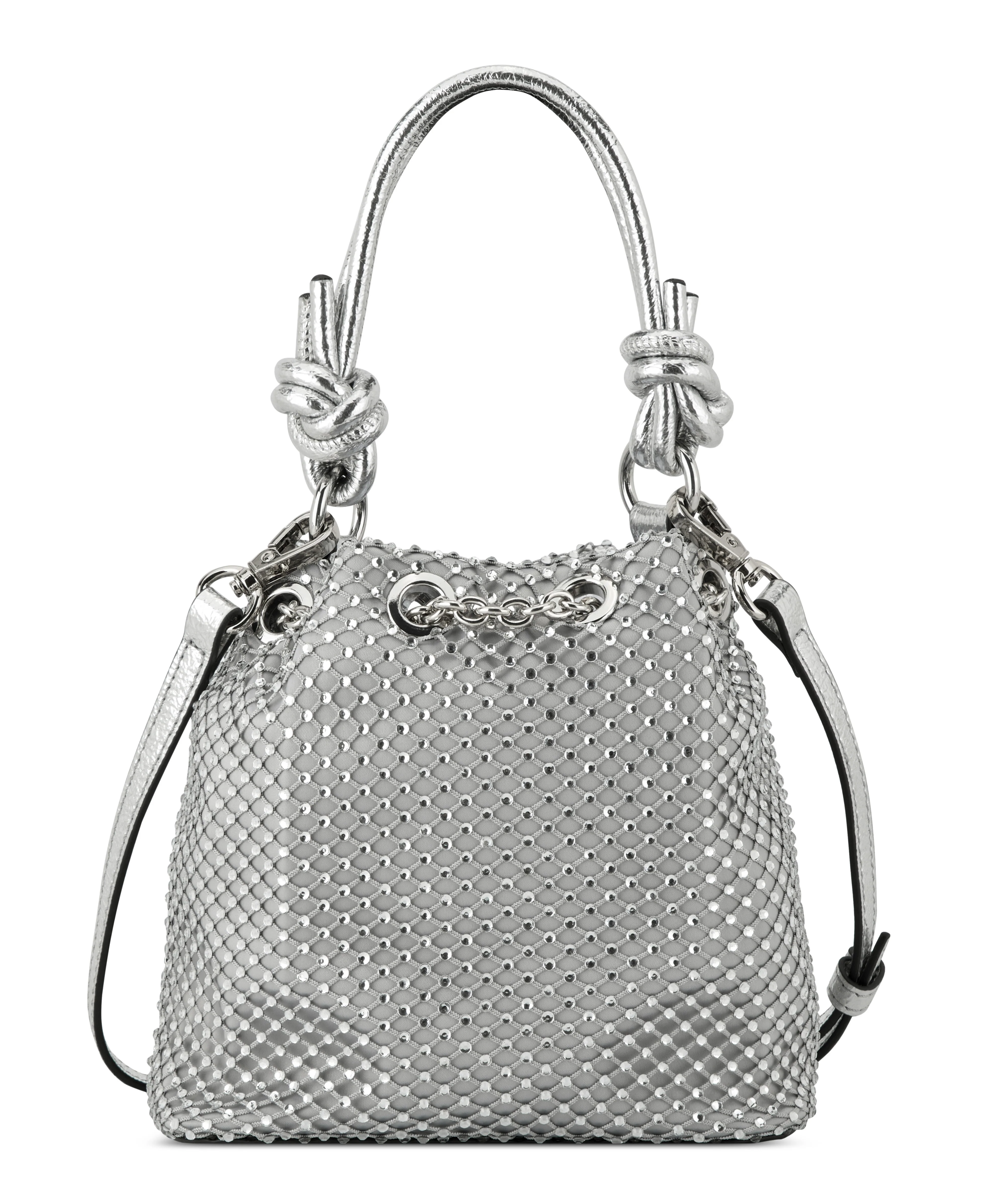 NINE WEST HANDBAGS WRENNA DRAWSTRING BUCKET SILVER - Image 3