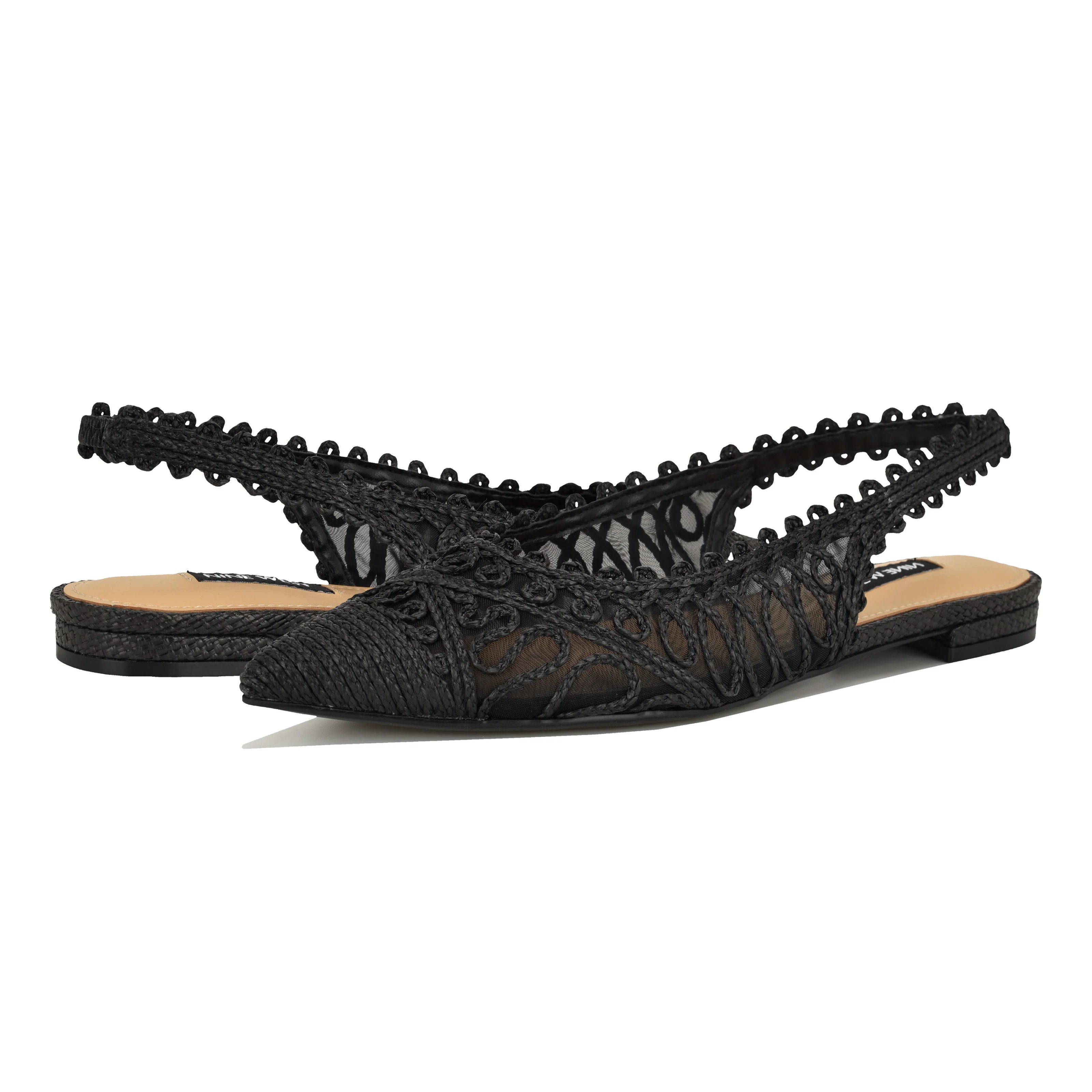 NINE WEST JOVIAS2 BLACK/MESH WOVEN RAFFIA JH25/S - Image 7