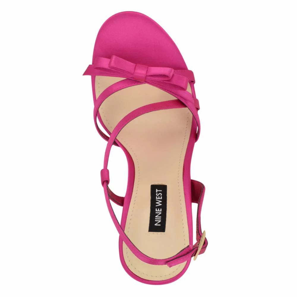 Nine West MARELLA2 BRIGHT PINK549/CRYSTAL SATIN - Image 4