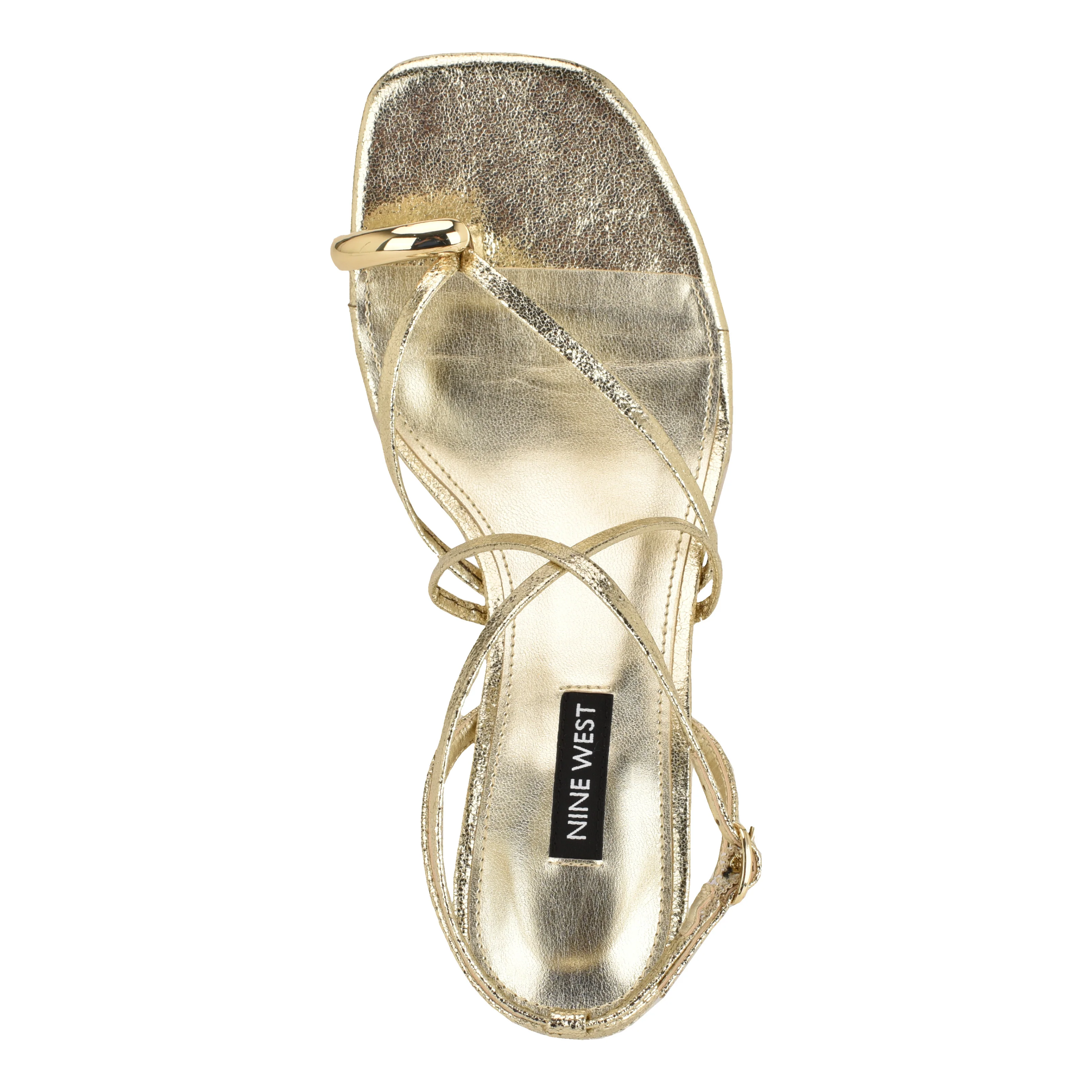 NINE WEST MAYS3 GOLD58684/METALLIC CRACKLE PU - Image 5