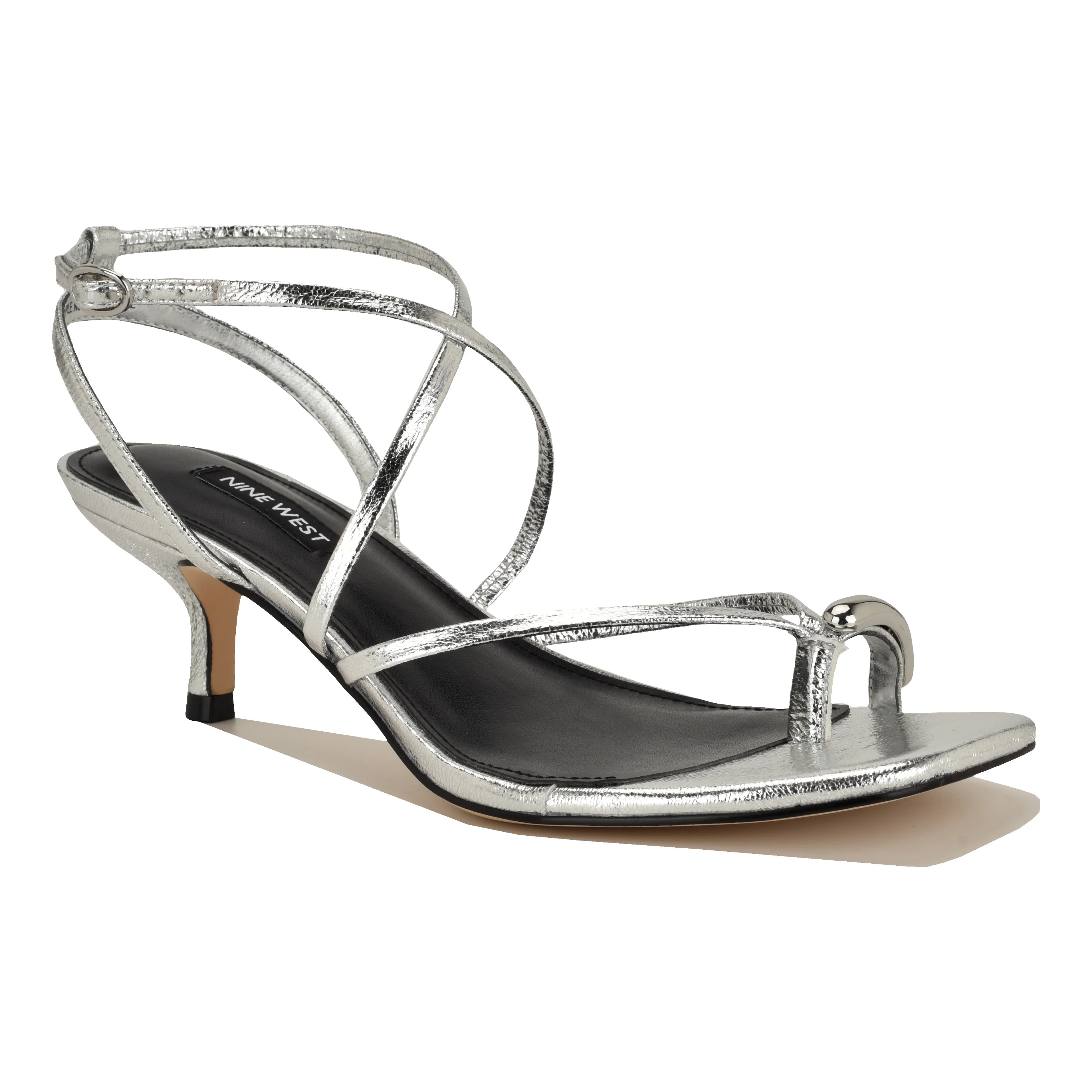 NINE WEST MAYS3 SILVER/METALLIC CRACKLE PU - Image 2
