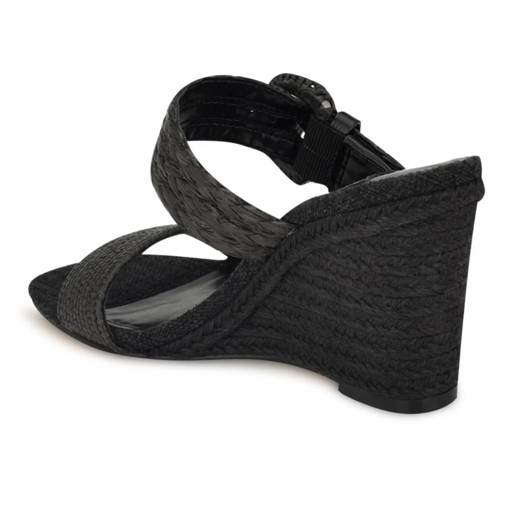 Nine West NOVALIE3 BLACK/BLACK/QY10MM PP RAFFIA/Q - Image 3