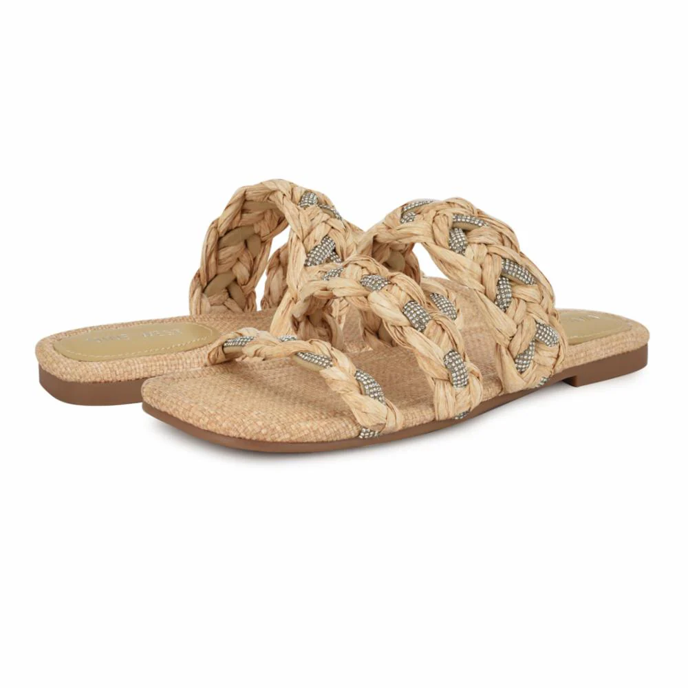 Nine West QAZZ3 NATURAL88845+CRYSTAL/RAFFIA WI - Image 5