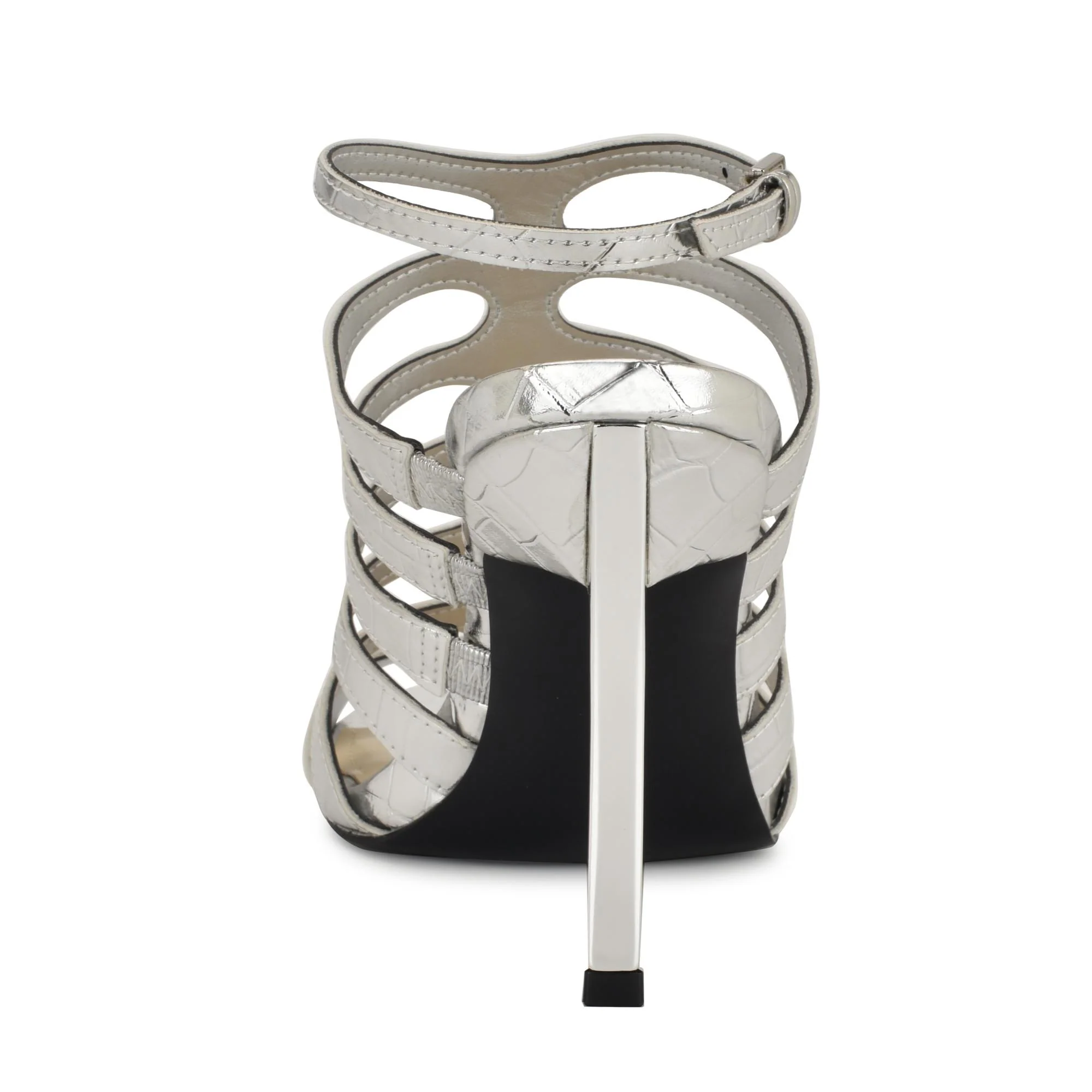 Nine West SALEEN3 SILVER/YS METALLIC PATENT CROC - Image 3