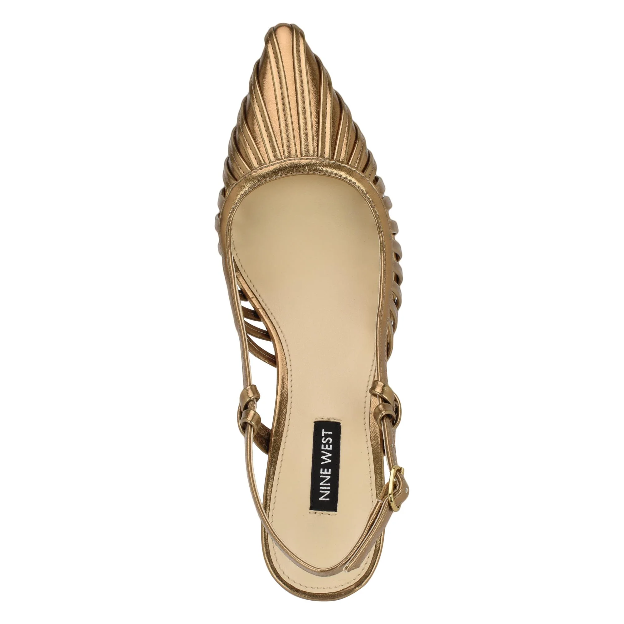 Nine West WHITT3 DK GOLD20/LAMINATO SOFT PU WIT - Image 4