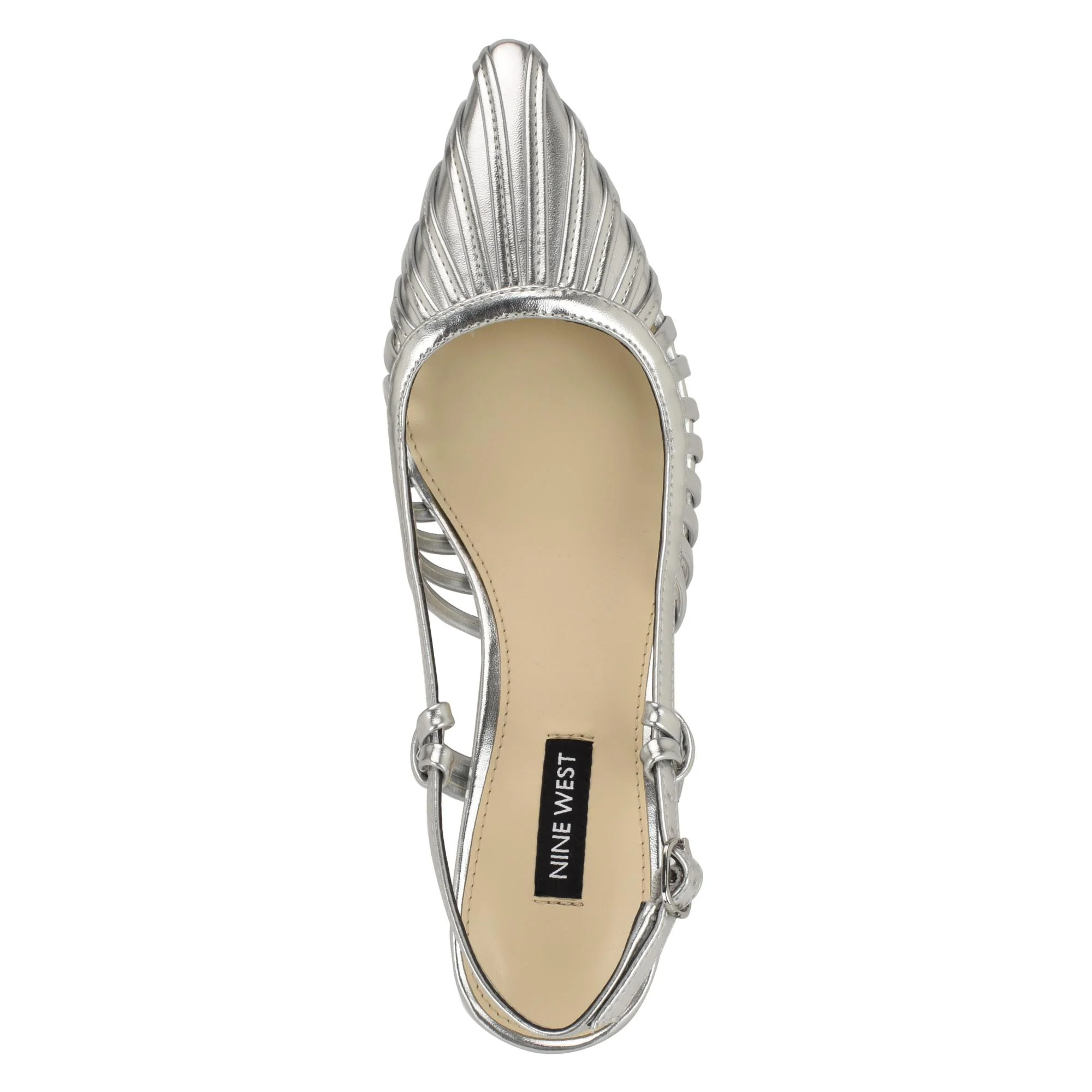 Nine West WHITT3 SILVER/LAMINATO SOFT PU WITH F - Image 4